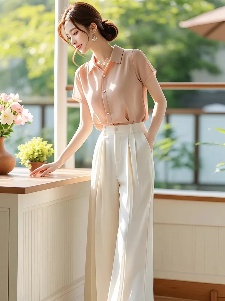 2024 New High-Grade Super Nice Cold Style Unique Chic Elegant Two-Piece Set Pants Women's Summer