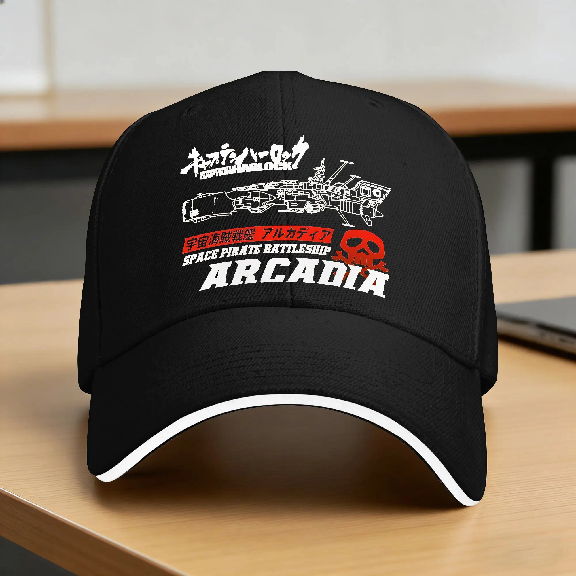 Battleship Arcadia Casual Baseball Cap Captain Harlock Trucker Hat Summer Sun-Proof Unisex-Teens Street Style Baseball Caps