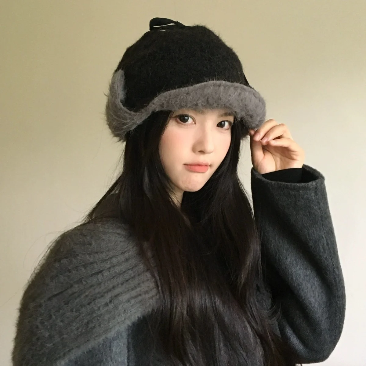 

Теплая велосипедная шапка с ушками на меховой подкладке для женщин, осенне-зимняя уличная шапка, утолщенная морозостойкая альпинистская шапка