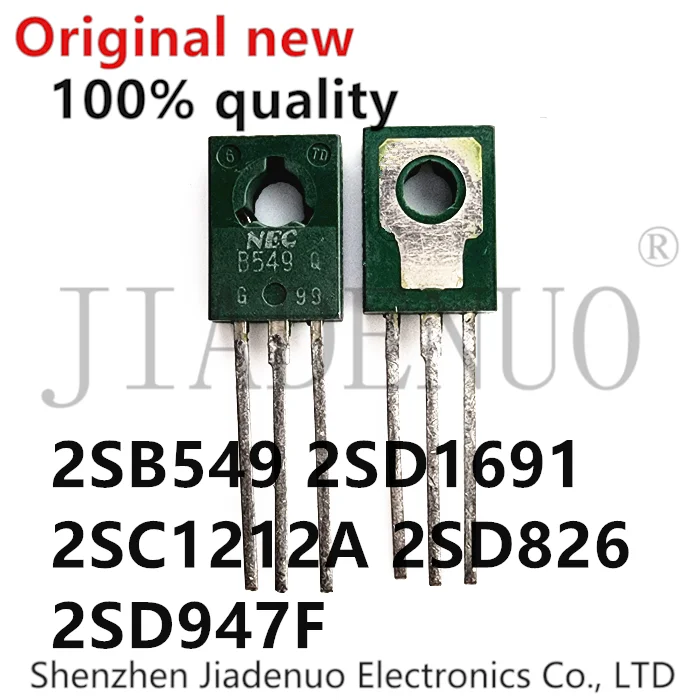 (10 uds) 100% nuevo Chipset 2SB549 2SD1691 2SC1212A 2SD826 2SD947F TO-126