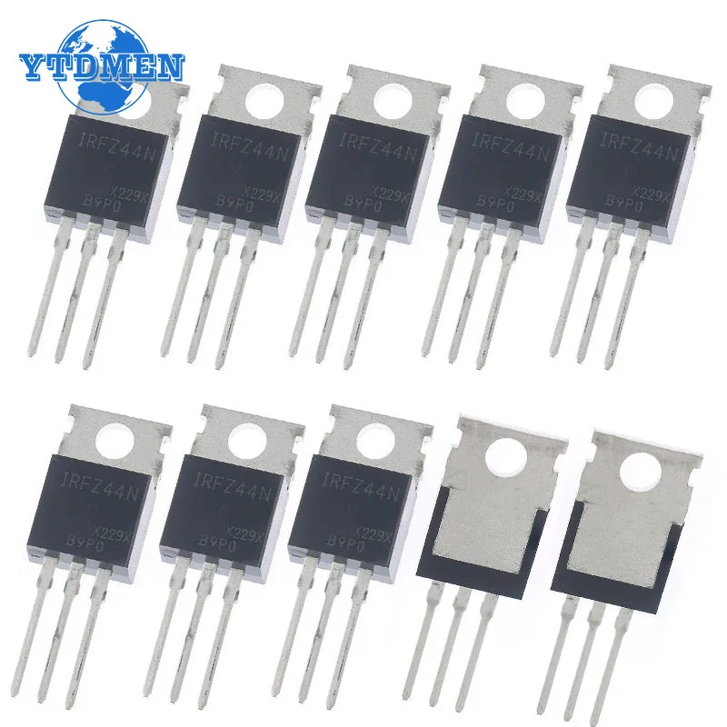 10 sztuk Mosfet IRFZ44N TO220 zestaw tranzystorów IRFZ44 TO-220 tranzystory dużej mocy IRFZ44NPBF 49A 55V zestaw tranzystorów polowych
