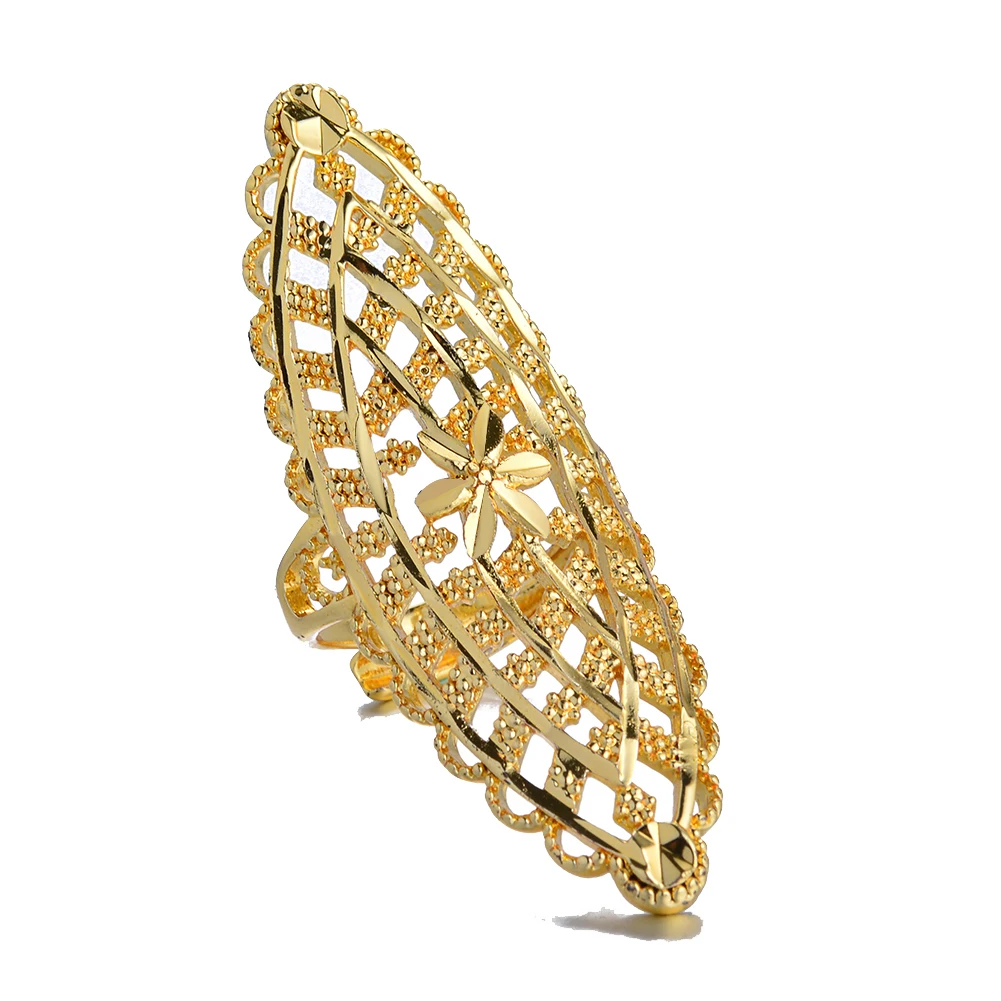 Ethiopian Dubai Gold Color Ring for Women Middle East  African Golden Color Jewelry, Middle East Wedding Ring Gifts