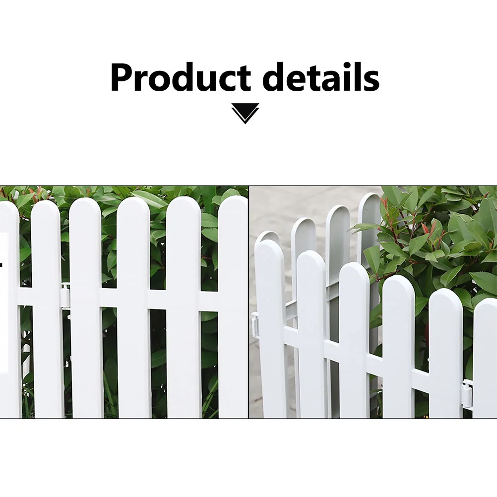 

4 Sets 50x20cm White Round Fence Durable Reusable Yard Fencing Panels Plastic Patio Enclosure Decorative Barrier
