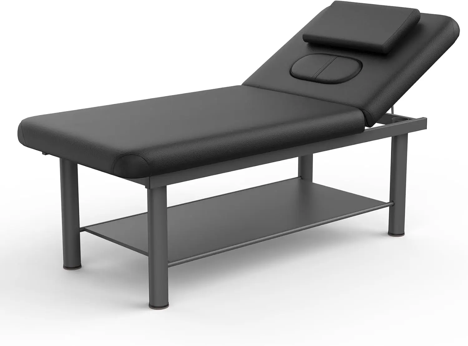سرير تدليك ثابت احترافي شديد التحمل، طاولة تدليك ثابتة واسعة مع مسند ظهر لطاولة العلاج العلاج الطبيعي