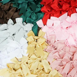 30Pcs Satin Ribbons Handmade Large Bows Embroidery Patches Forest Art Style For Clothing  Hair Clips Headwear Sewing Accessories