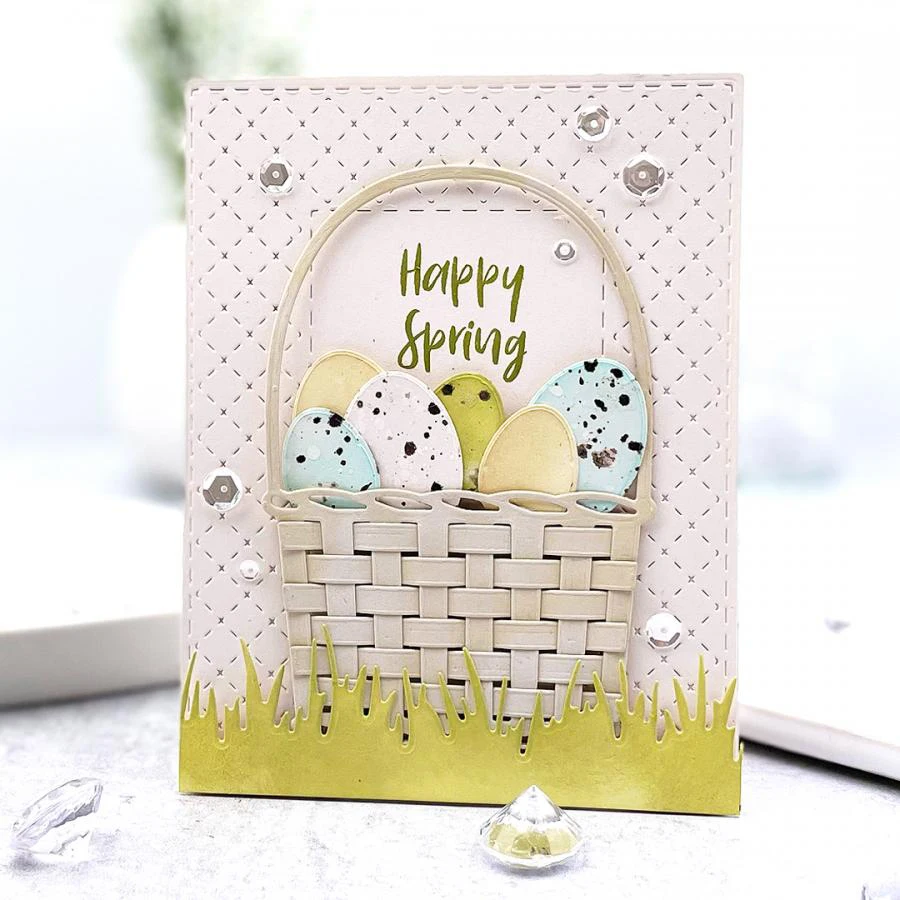 Lucky Goddess Metal Cutting Dies Easter Basket Diy Scrapbooking Photo Album Decorative Embossing Paper Card Crafts