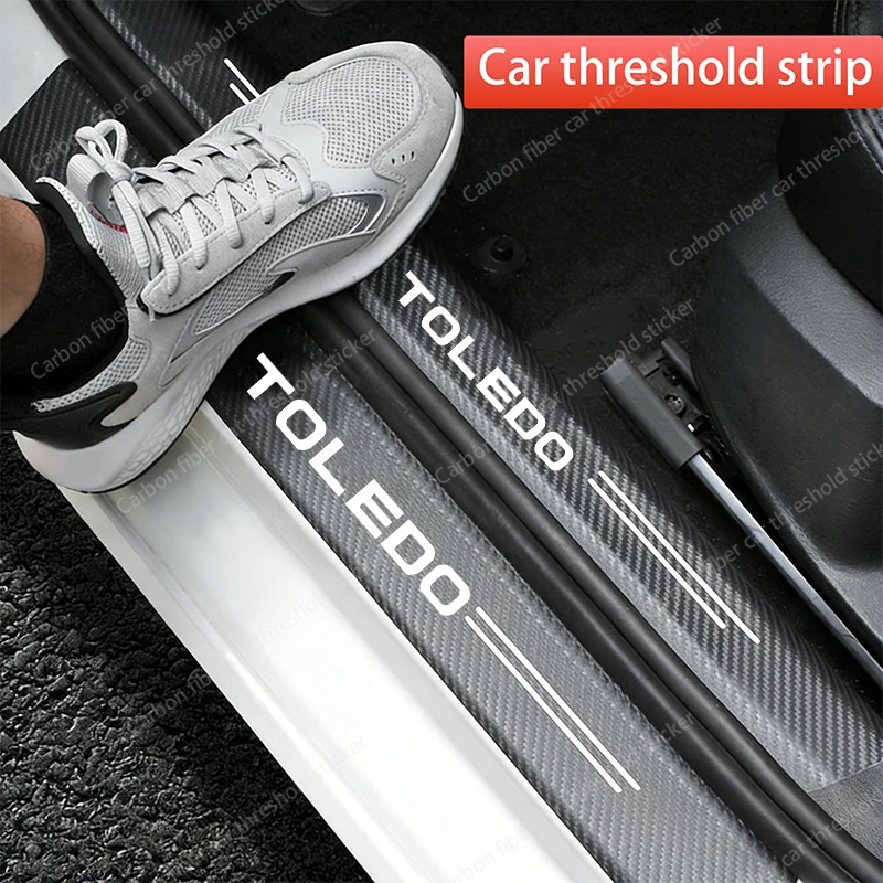 Wearproof Carbon Fiber Entry Guard Strip For seat Toledo R Formentor Born Ateca leon ibiza Exeo Altea Arona Mii IBL Accessories