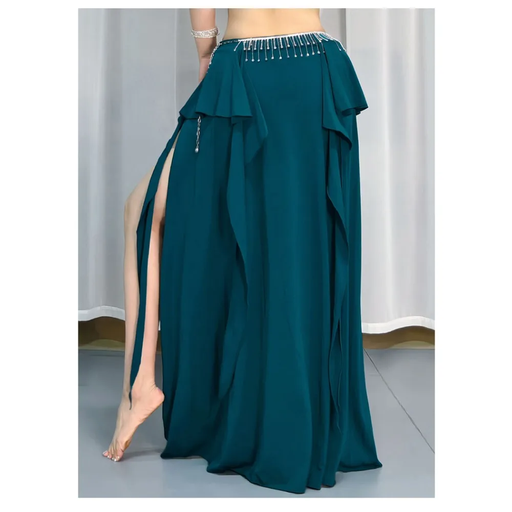 

Новая женская юбка для занятий танцами живота, тонкая, средней длины, в восточном стиле, для выступлений