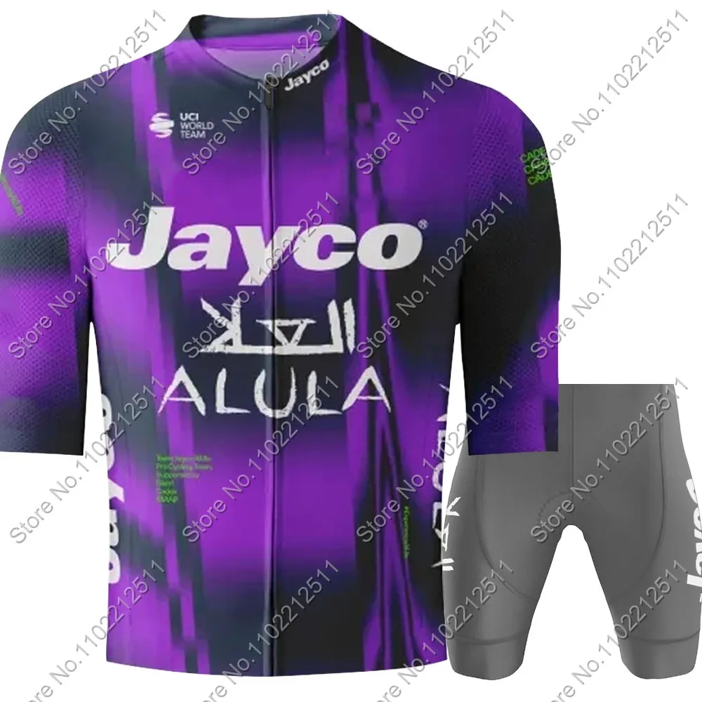 Jayco Alula 2025 チームサイクリングジャージセット男性ショート