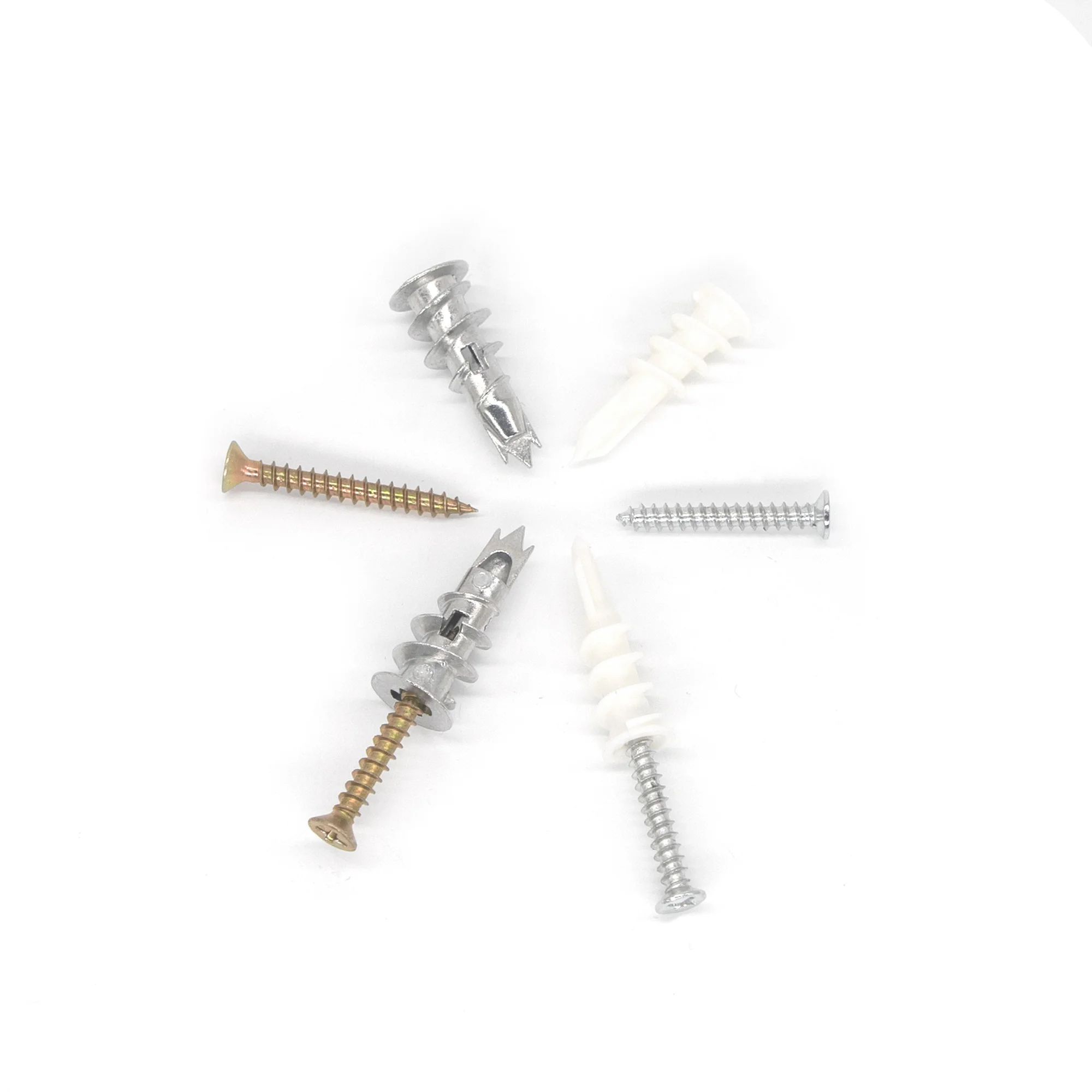 84PCS Two styles of Practical Expansion Screws Assortment Kit  Fastening Tools Repair Accessories Threaded Insert Safe