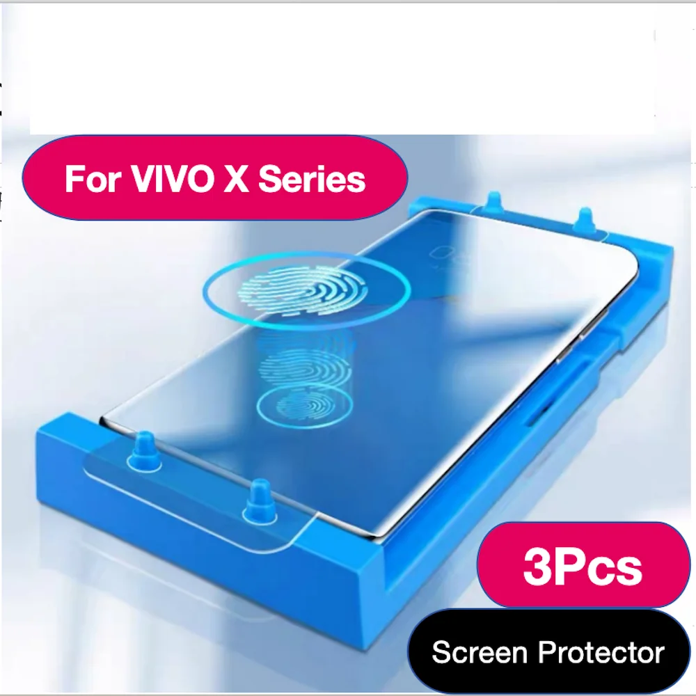 3Pcs For VIVO X50 X60 X70 80 X90 X100 Y100 S Pro Plus Screen Protector Protective with Install Kit , Not Tempered Glass