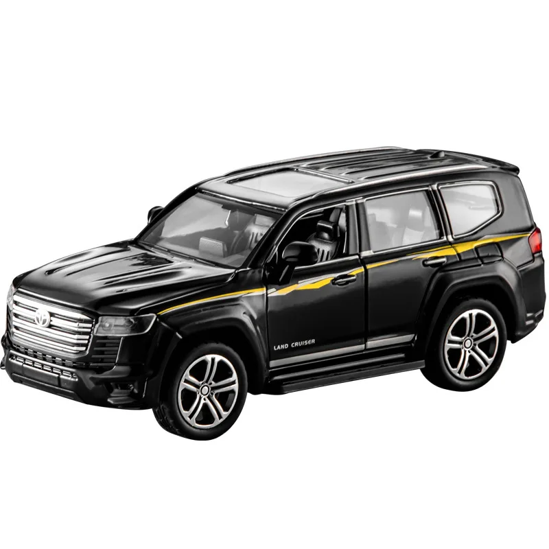 1:32合金ダイキャストランドクルーザーモデルおもちゃ車、6ドア開閉式SUV、ライトミュージック付きプルバック車両、幼児向けキッズギフト