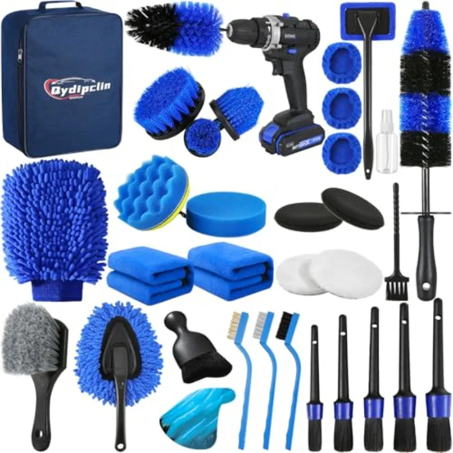 

34Pcs Car Detailing Kit, Car Detailing Brush Set, Car Wash Cleaning Kit, Car Detailing Brushes, Professional Car Care Kit for I