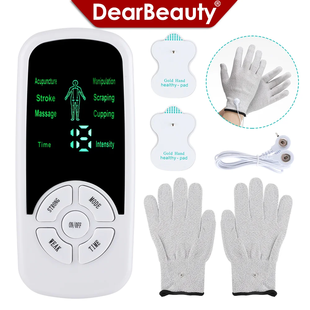 EMS Elektrischer Muskelstimulator mit 6 Modi, TENS-Gerät, Meridian-Physiotherapie, Puls-Bauch-Prostata-Körpermassagegerät