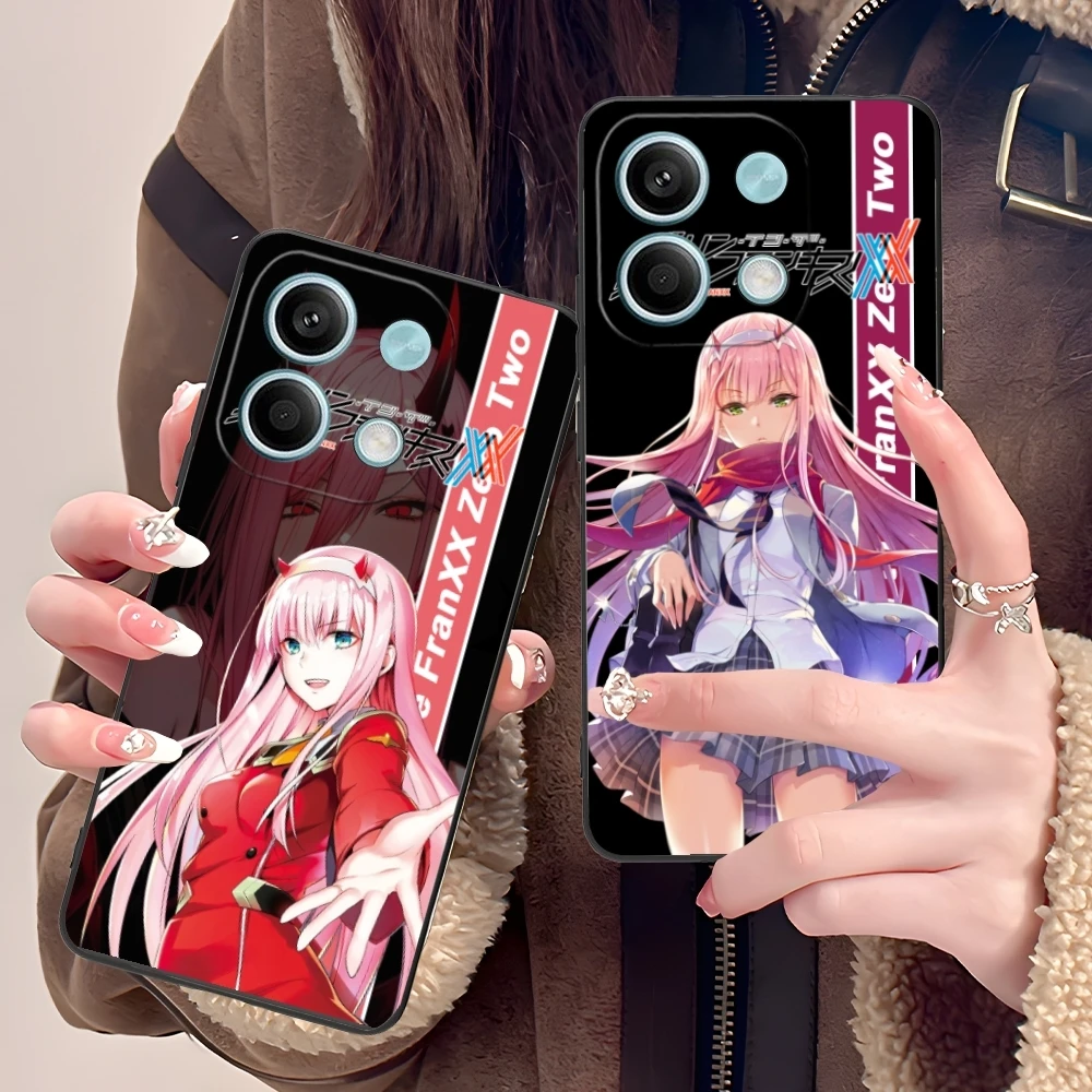 Darling FranXX Zero Two Colour Mobile Phone Case for Xiaomi POCO M6 M5 M4 M3 X6 X5 X4 X3 F6 F5 F4 F3 F2 C40 Pro GT 5G Black Cove