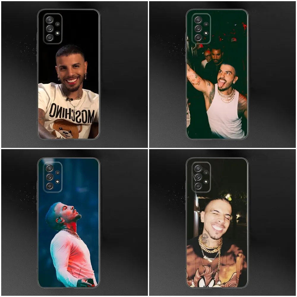 R-Rauw A-Alejandro Rapper  Phone Case For Samsung S24,S23,S22,S21,S20,S10,S10E,S9 Plus FE Note 20 Ultra 10,9 Plus Black