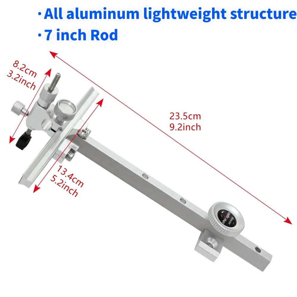 Imagem -02 - Alumínio Recurve Bow Sight Tiro Apontando Ferramenta Esquerda e Direita Mão Caça ao ar Livre Acessórios Ajuste Sight 7