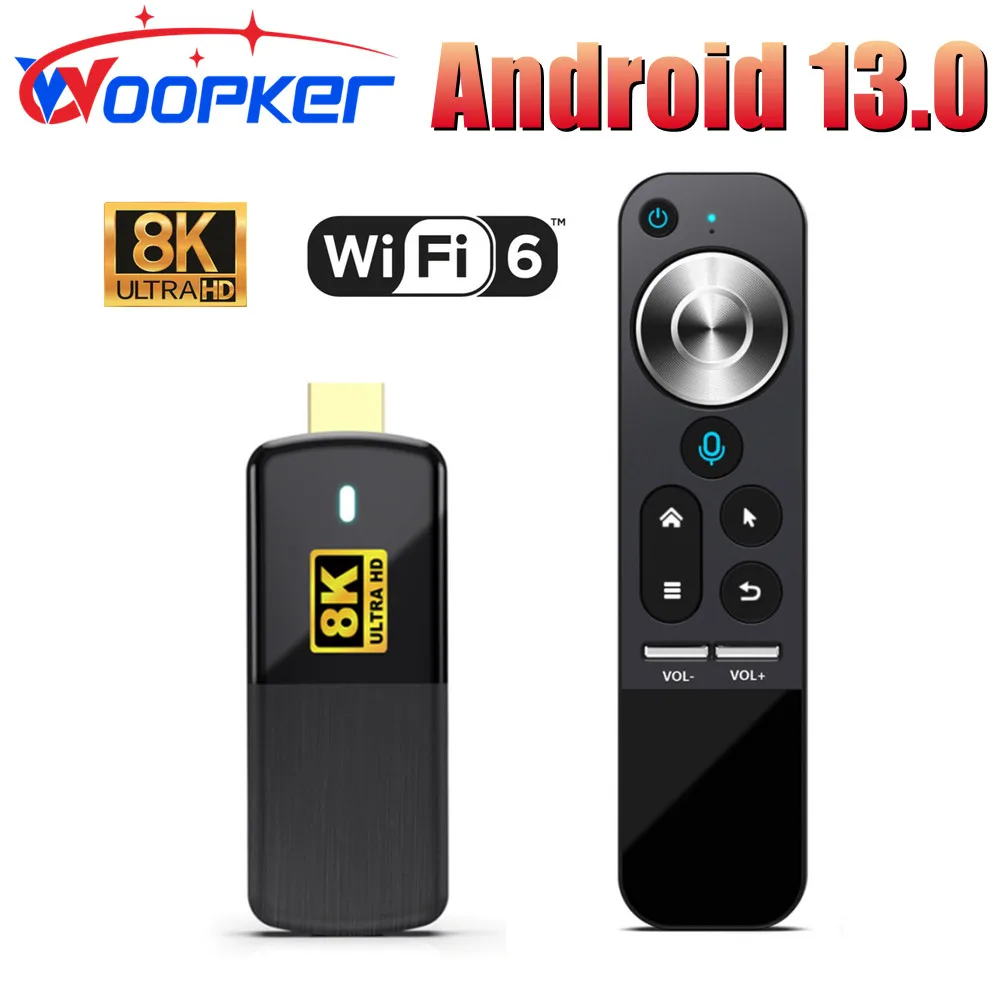 Woopker TV Stick Android 13 H96 Max M3 8K Smart TVBOX Rockchip RK3528 obsługuje 8K WIFI6 8K odtwarzacz multimedialny 2GB 16GB