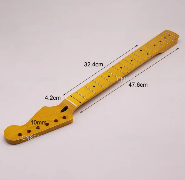 

ST elektrische gitaar hals esdoorn 6 snaren 22 frets plus esdoorn mat grote kop gele piano handvat accessoires modificatie