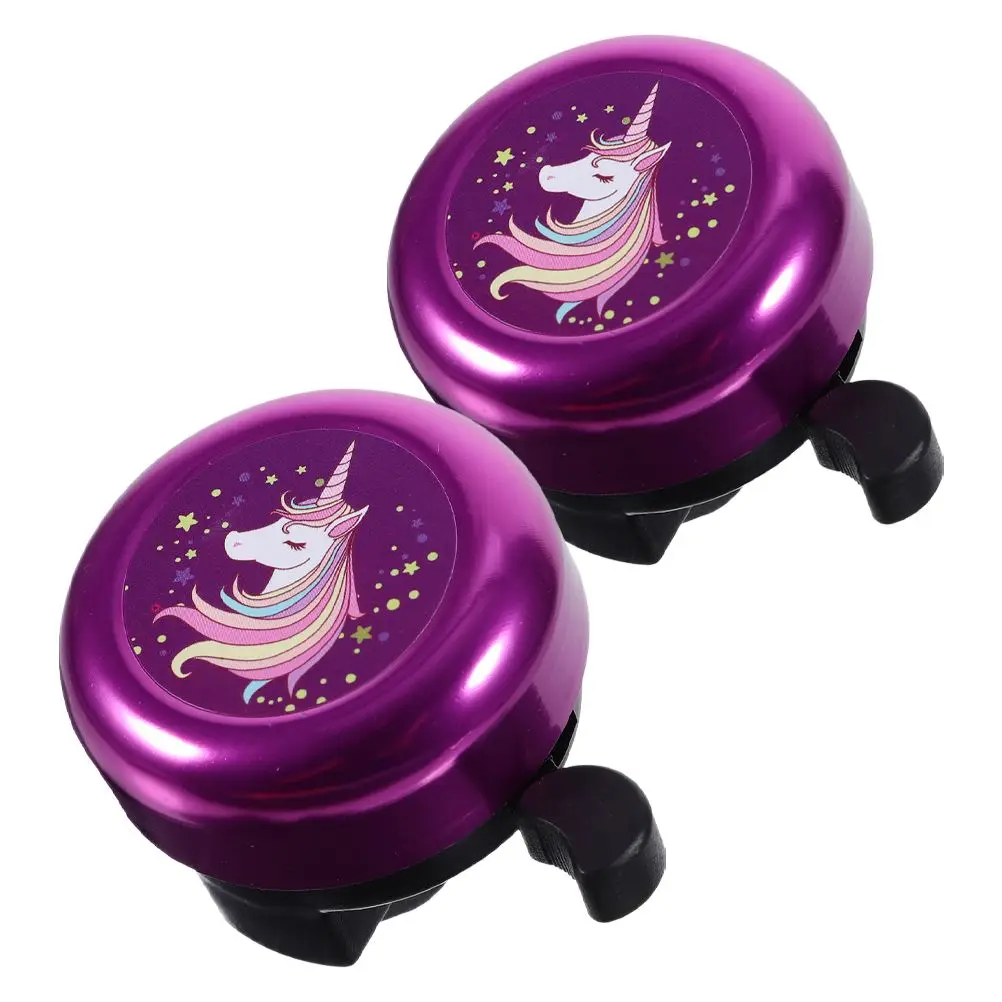 

2 Pcs Cartoon Bell Bike Kids Professional Cycling for Young Ring Novelty Doorbell Wireless