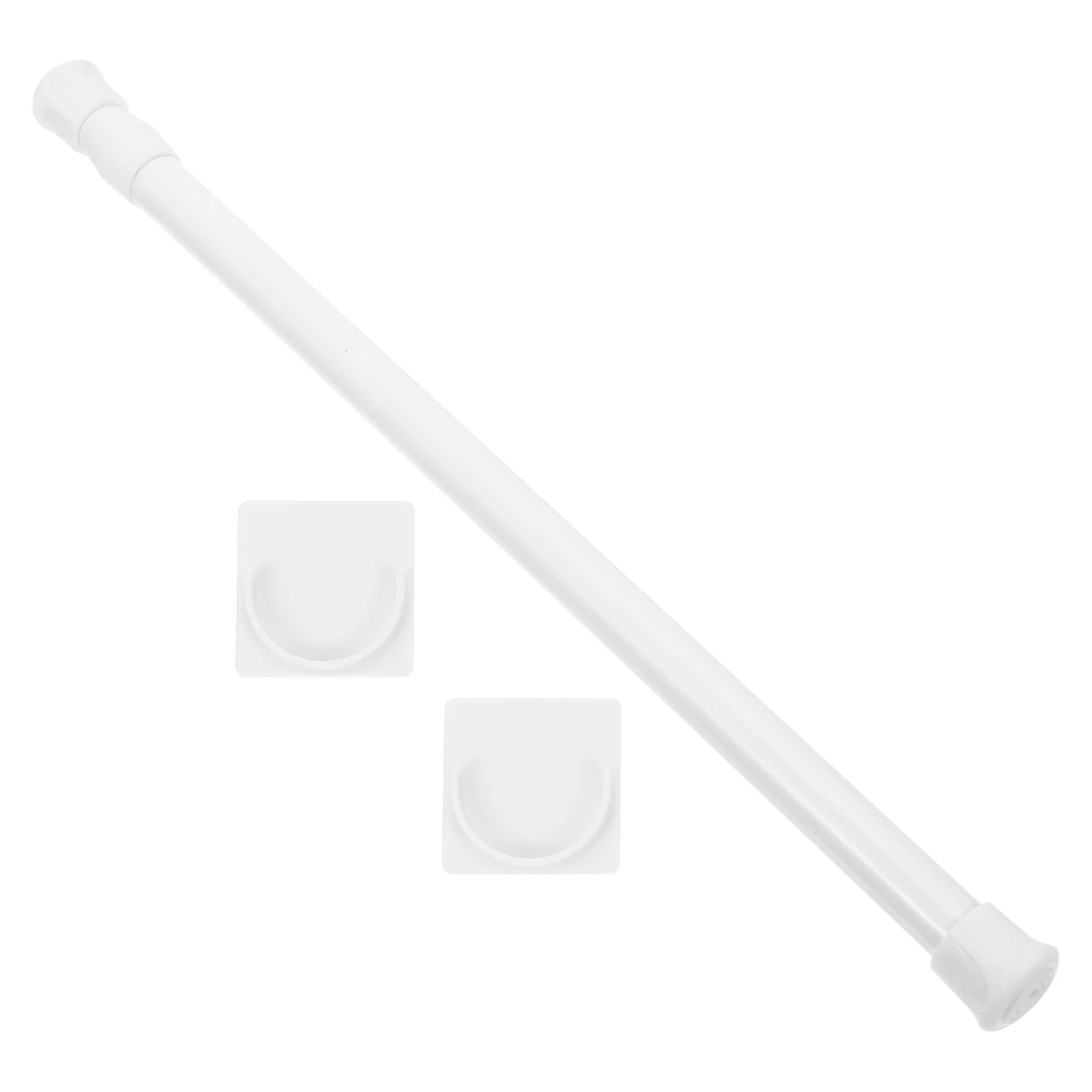 

Telescopic Clothes Drying Rod Curtains Rods Living Room Decorative Cabinet Expansion Tension Cafe Iron Material Punch Free Wall