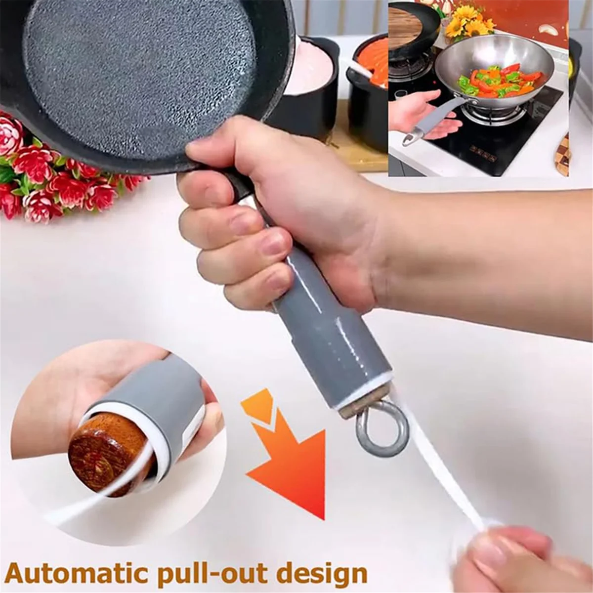 Insulated Silicone Cover for Pot Handle, Upgraded Silicone Hot Handle, Frying Pan Handle Set with Anti-Scalding Handle