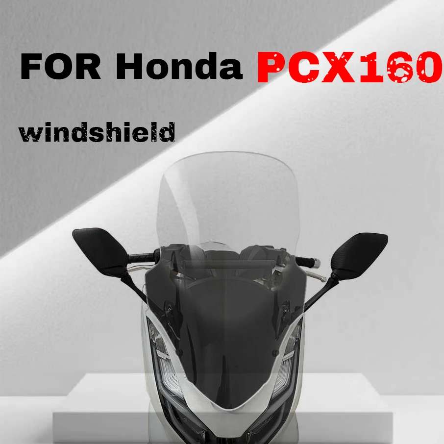 

For Honda PCX160 modified windshield rearview mirror forward windshield windshield mirror chest protector high-definiti