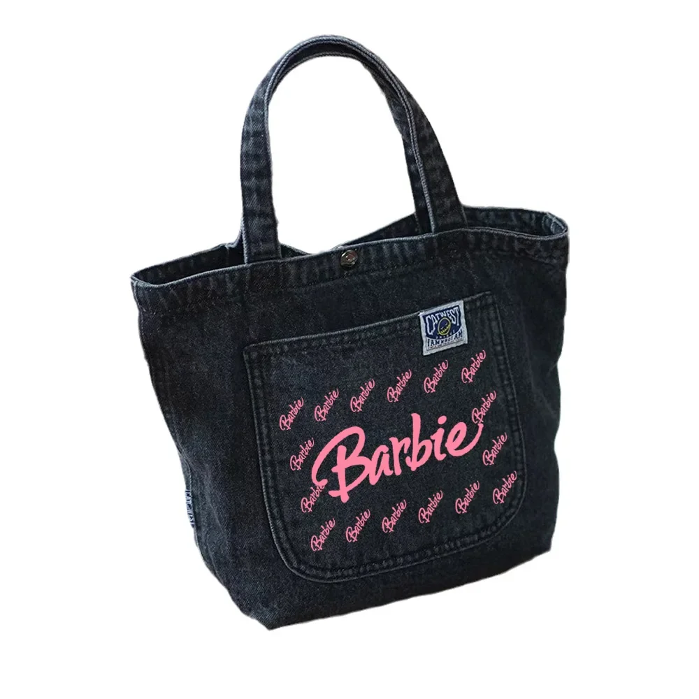 Barbie Denim borsa a tracolla borse Messenger All-match borsa a tracolla per il tempo libero portatile grande capacità ragazza regali di compleanno