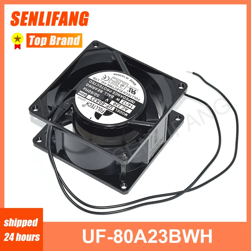 

80*80*38MM 8038 AC230V Cooling UF-80A23BWH For Fulltech Axial Cooler 2Wires 50/60Hz 14/12W Ball Bearing Fan Brand New