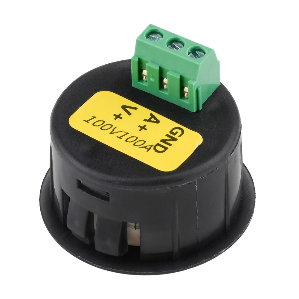 Voltímetro e amperímetro com display duplo LED circular DC 5-100V 1A, 10A, 50A, 100A Voltímetro e amperímetro automotivo, detector de tensão