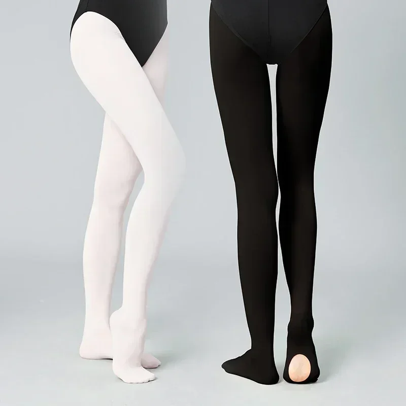 女の子大人コンバーチブルバレエタイツマイクロファイバーダンスストッキングシームレス女性バレエストッキング 60D ダンスタイツ