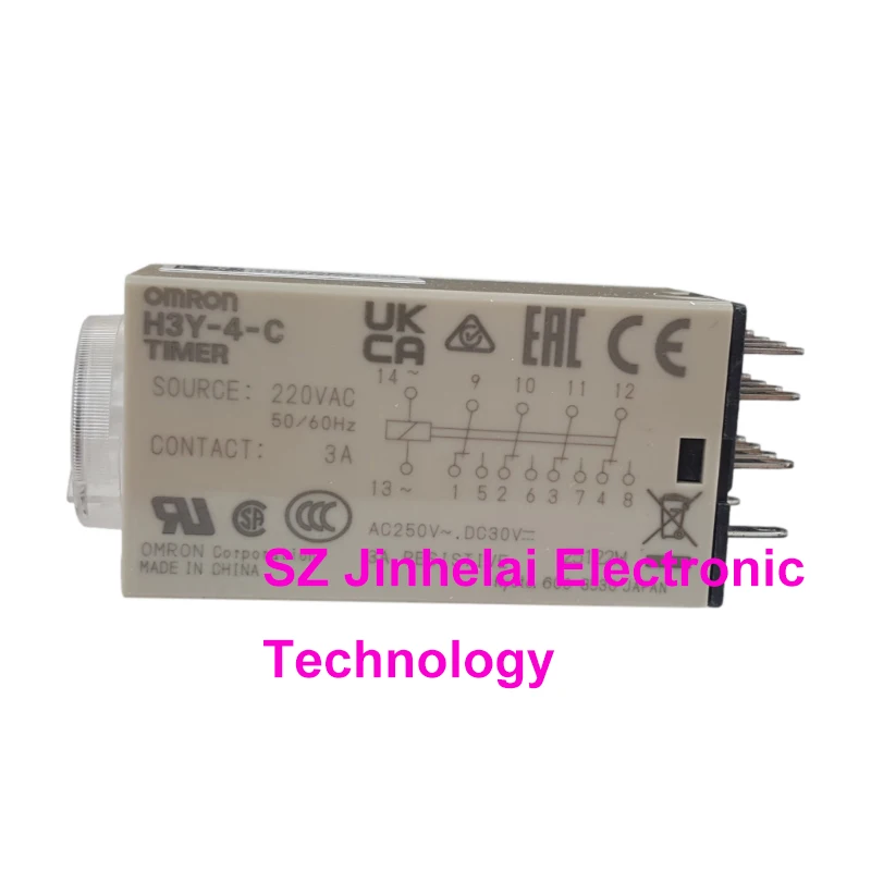 New and Original Omron Time Relays Timer Switches H3Y-2-C H3Y-4-C 24VDC 220VAC 1S 5S 10S 30S 60S 3M 30M