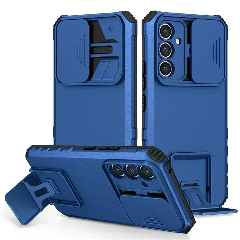 For Samsung Galaxy A14 A34 A54 5G Case Armor Kickstand Slider Camera Protector Case for Samsung A24 4G A25 A15 A04 A05 S Cover