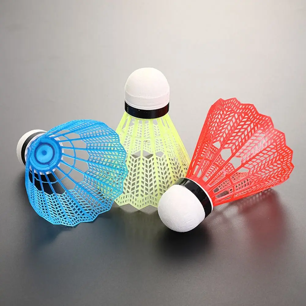 6/12PCS Windproof Badminton Multi-color Foam Ball Head Plastic Shuttlecock Ball Sport Supplies Wind Resistance