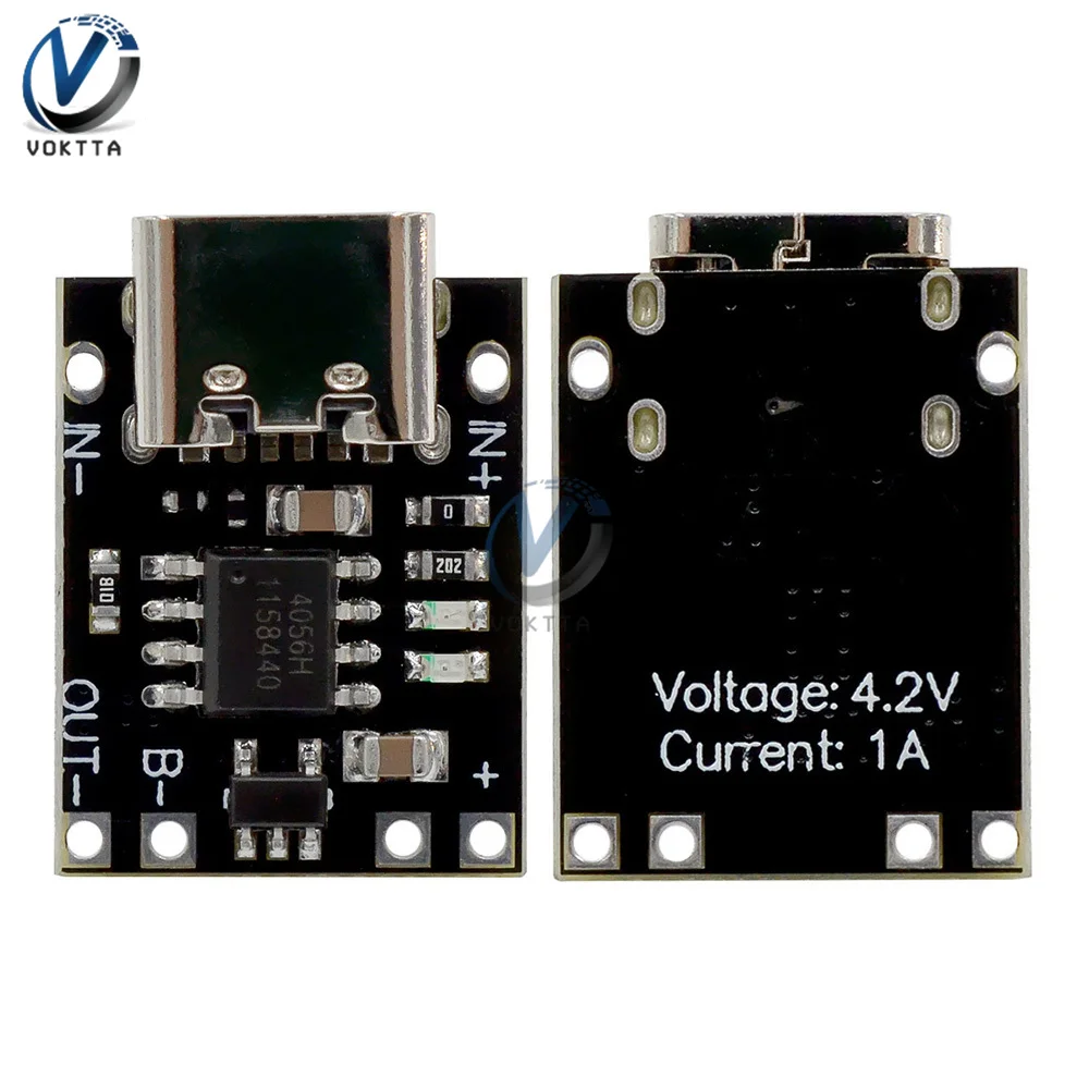 Scheda di protezione del caricabatteria al litio 3.7V/4.2V 1A scheda del caricabatteria dell'interfaccia USB di tipo C modulo del pannello di ricarica rapida