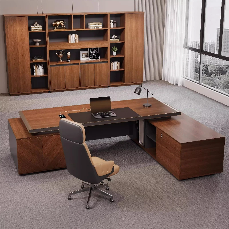 

*/*Слаковые роскошные офисные столы для хранения, компьютерный L-образный стол для руководителей, угловой современный Escritorios, домашний офис