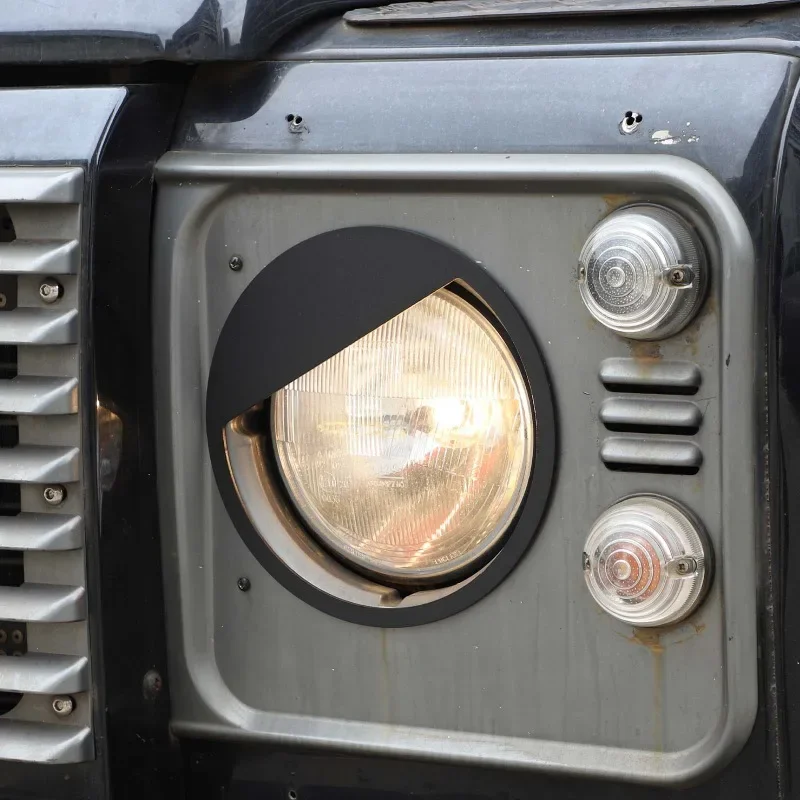 For Land Rover Defender 2004-2019 Aluminum Alloy Car Headlight Bezel Cover Angry Eyes Style Cover Trim Sticker Car Accessories