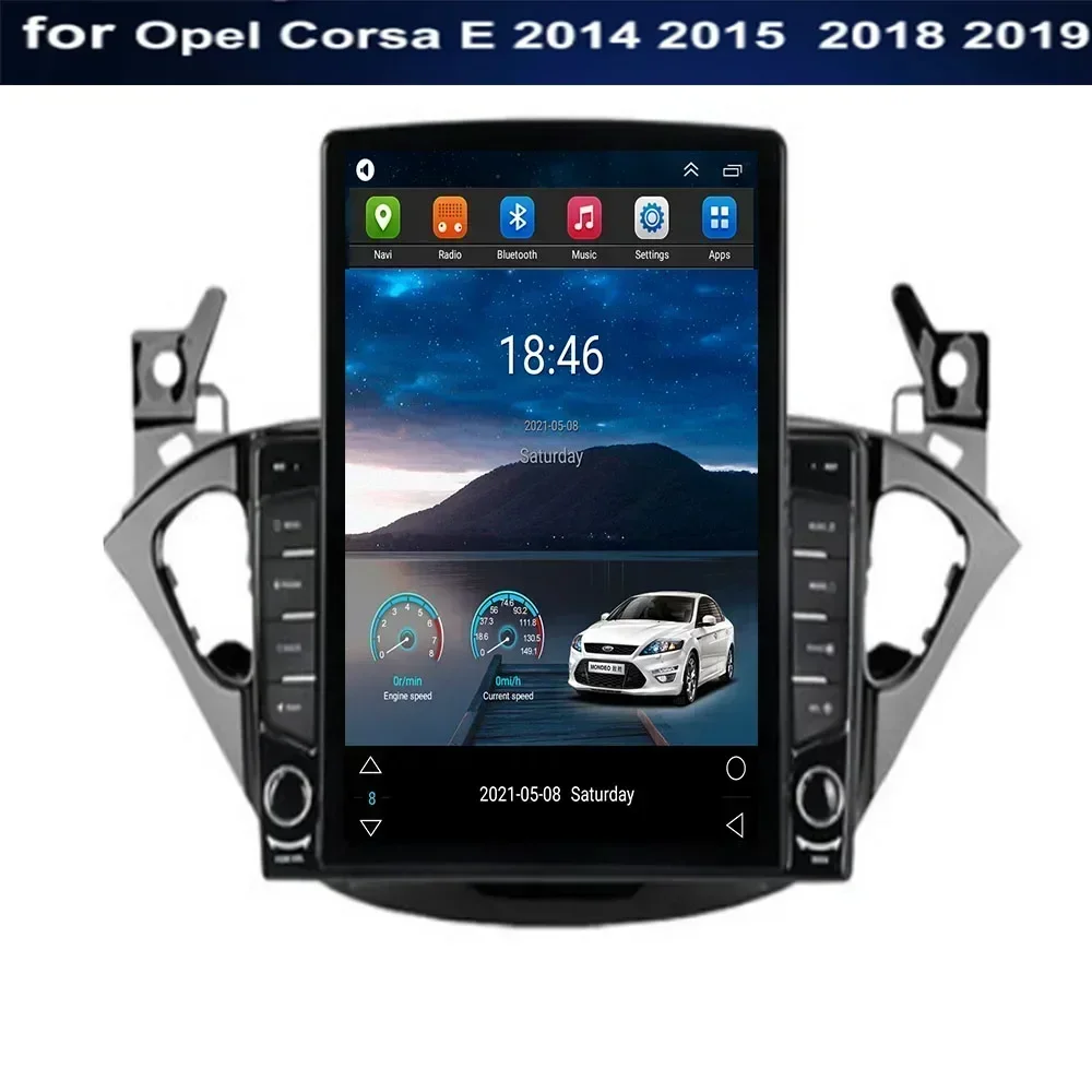 2 Din Android 13 Car Radio Multimedia For Opel Corsa E 2014 2015 2016 2017 2018 2019+ Tesla Style GPS Navigation Auto Stereo BT