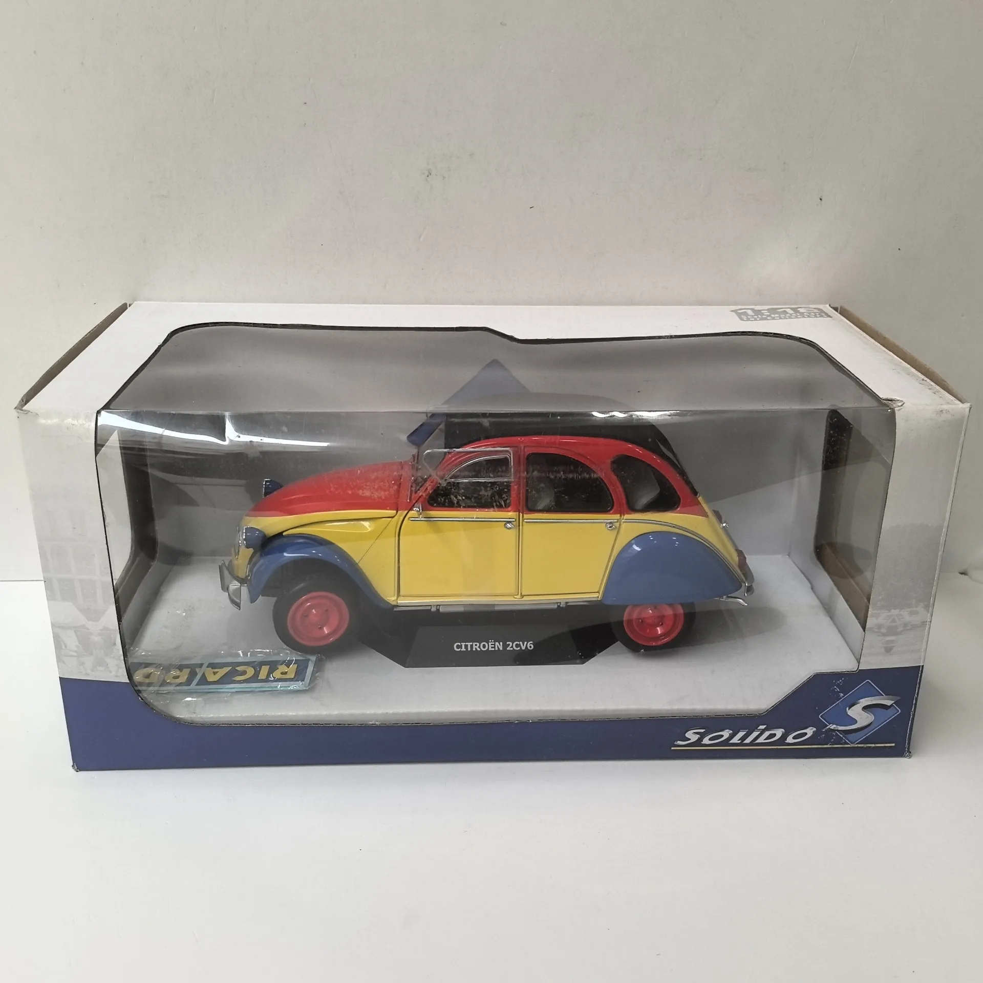 

Diecast SOLIDO 1:18 Scale CITROEN 2CV6 1985 Citroen Alloy Car Model Collectible Toy Gift Souvenir Display Ornament
