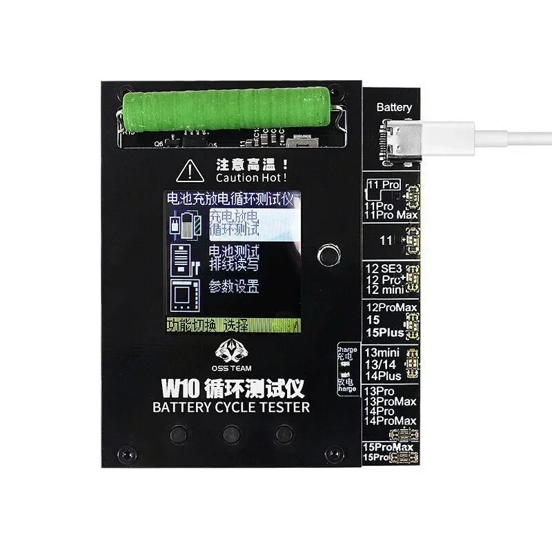 OSS Team W10 Battery Life Pop Up Tester Quickly Increase iPhone 11 12 13 14 15 Pro Max Battery Health and Replace Battery Tools