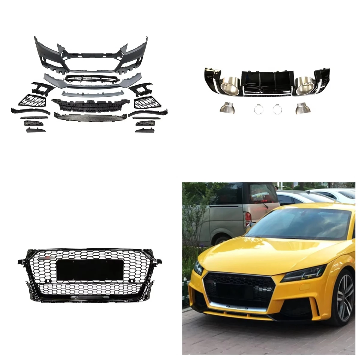 

Высококачественные автозапчасти: бамперы и решетки для тюнинга TT в стиле TTRS, комплекты обвесов