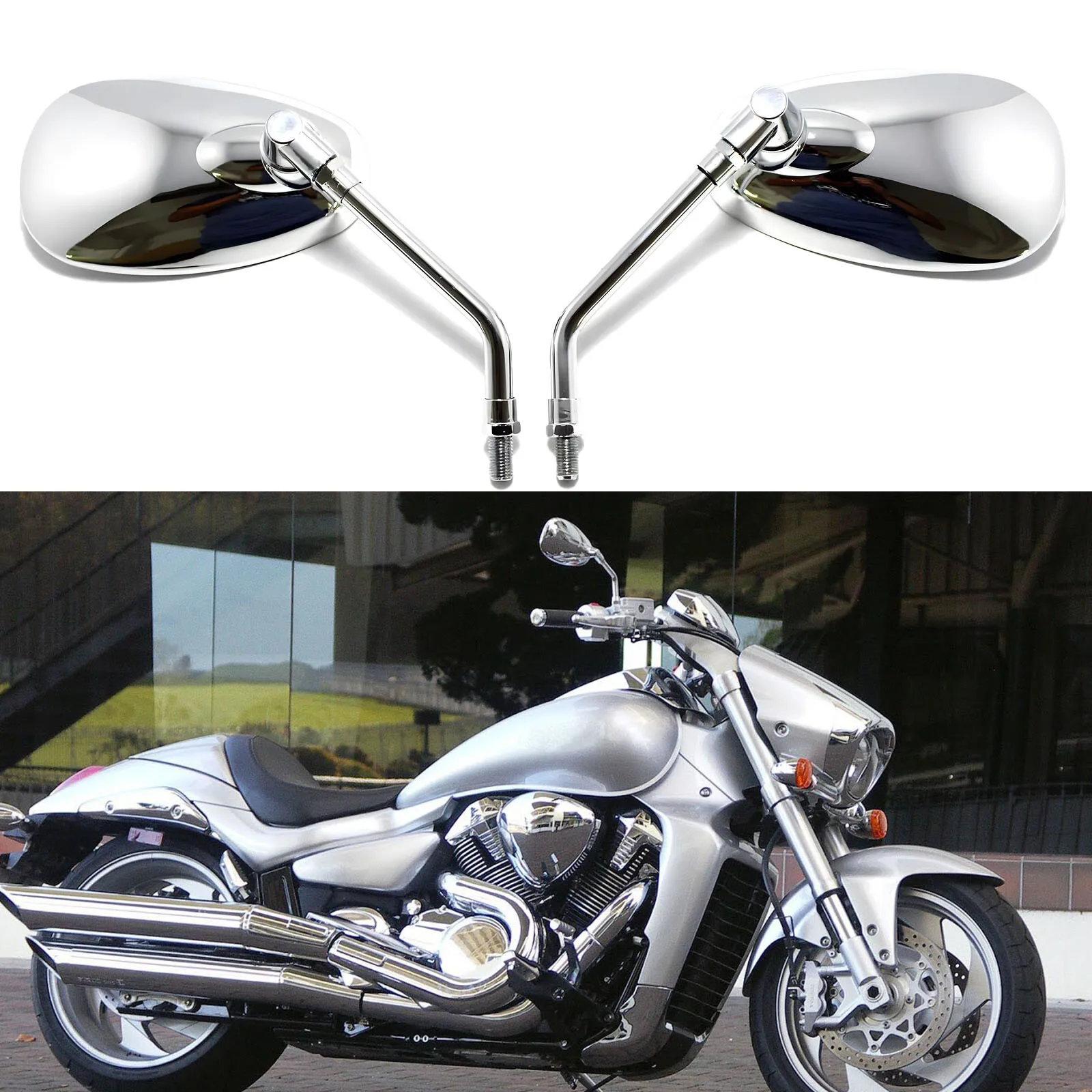 

For Suzuki Intruder Volusia VL800 VS1400GLP Motorcycle Rear View Side Mirrors US