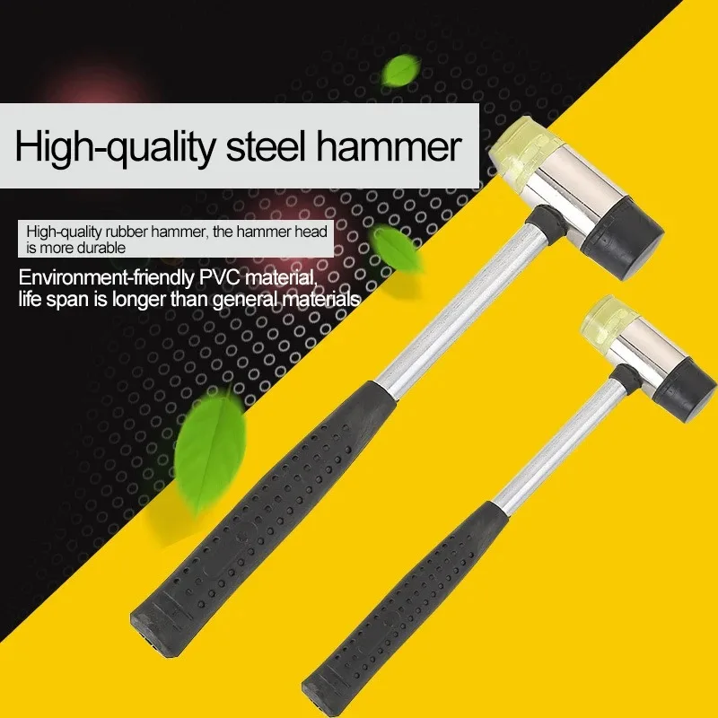 Double Face Soft Tap Rubber Hammer 25/30/35/40/45mm Multifunctional Glazing Window Beads Hammers Nylon Head Rubber Mallet