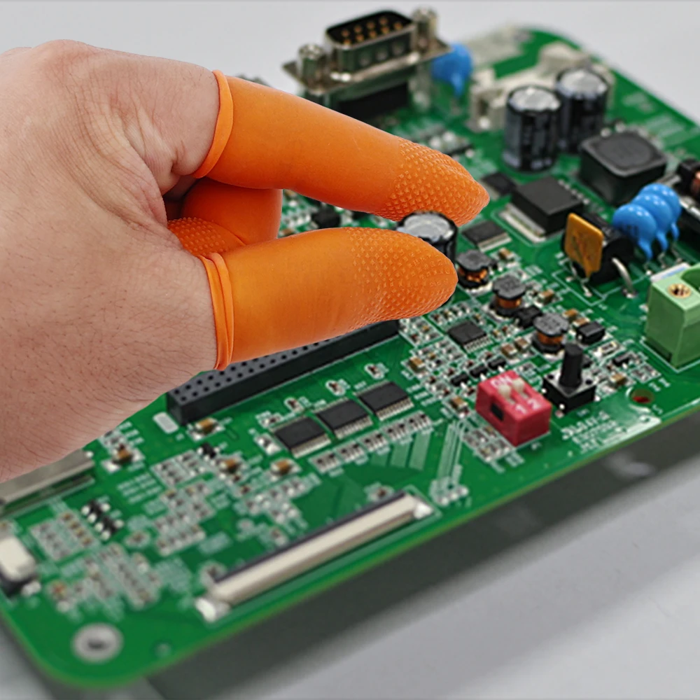 100 قطعة S/M/L أطراف الأصابع حامي قفازات قابلة لإعادة الاستخدام المطاط الطبيعي غطاء الاصبع قفازات عدم الانزلاق اللاتكس غطاء للأصابع مسمار أداة فنية #6