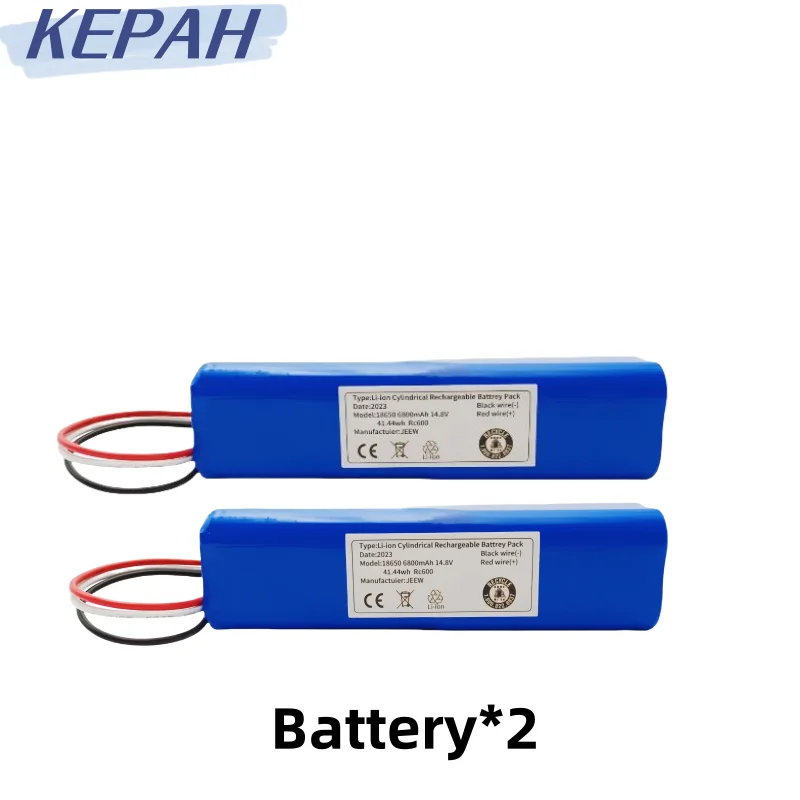 14.8V Mijia Oplaadbare Robotstofzuiger Lithium-Ionbatterij, Pro M9 Pro M8 Pro M7r1, 14.8V, 6800Mah, 18650m26,4S 2P