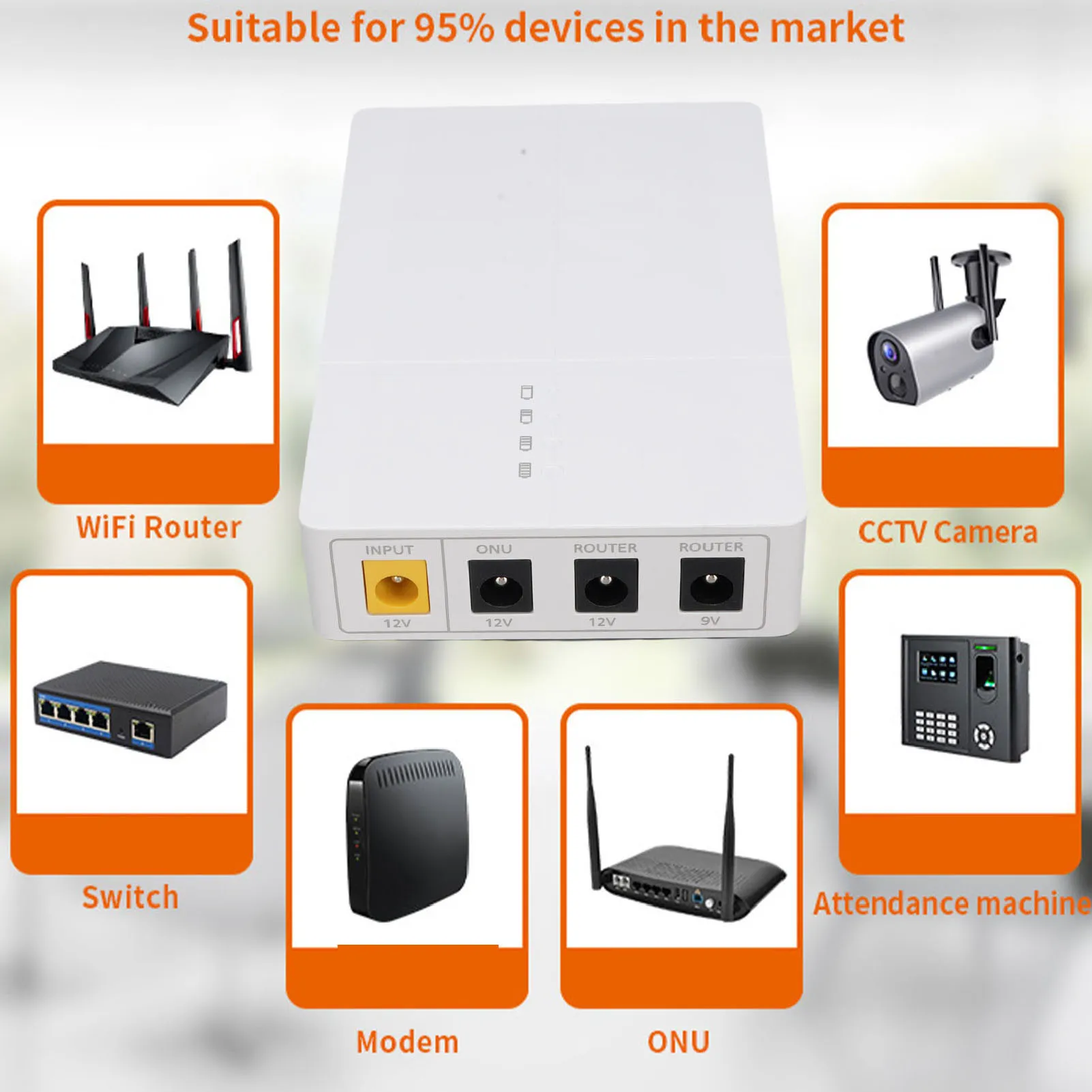 مصدر طاقة غير منقطع، كاميرا UPS DC صغيرة احتياطية بقدرة 6000 مللي أمبير في الساعة، مصدر طاقة غير منقطع عالي السعة لمودم التوجيه #3