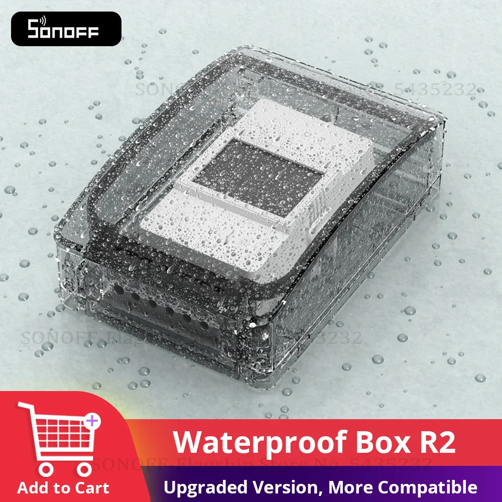 SONOFF Waterproof Box R2 Water-resistant Shell Junction Box Compatible with BASIC/TH Elite/POW Elite/NSPanel Pro/M5/TX Series