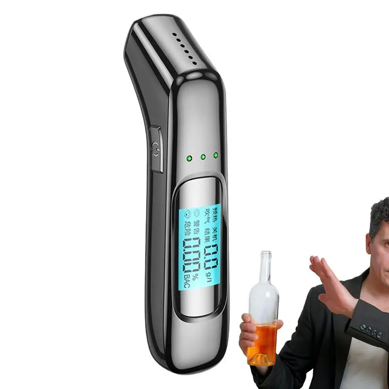 Breathalyzer For Alcohol Alcohol Breath Tester Detector Rechargeable Accurate Detection Supplies LED Display Test Tool For