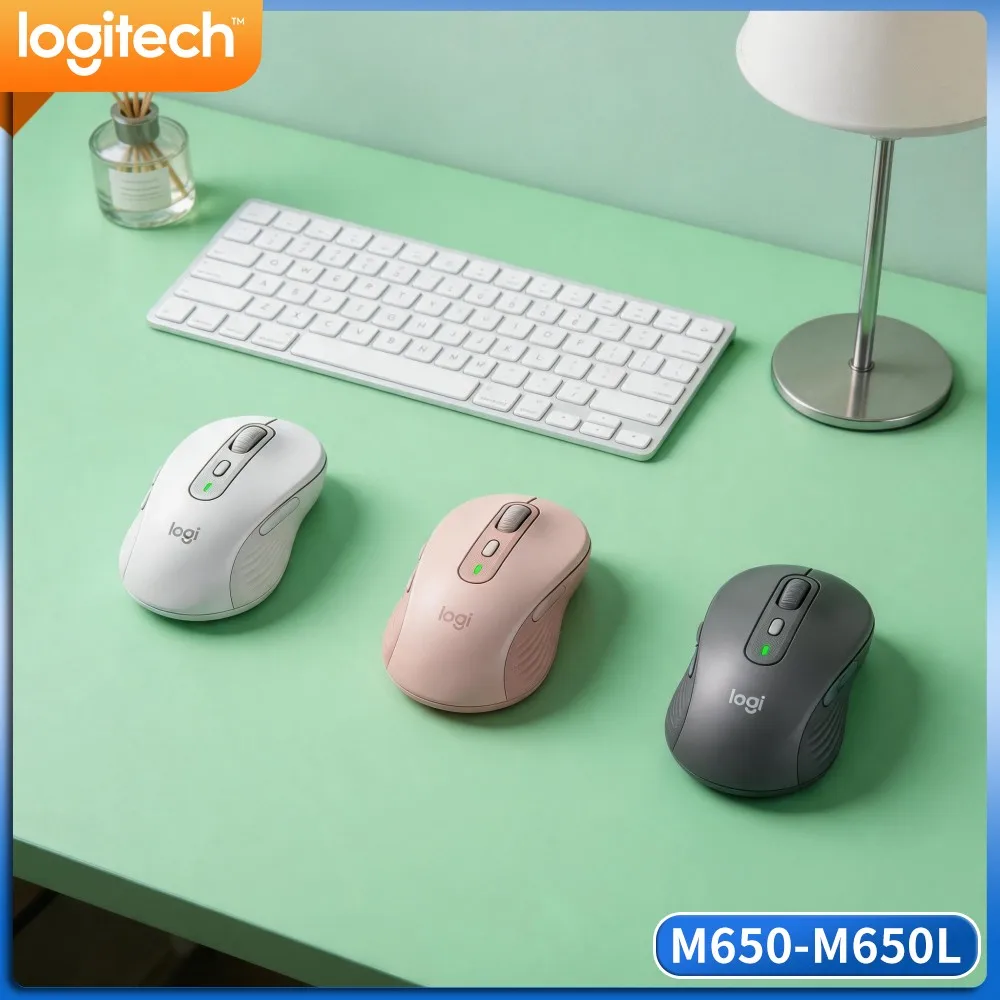 Logitech M650/M650L Ergonomic Mouse - Sustainable Build, 400-4000 DPI Adjustable, 5 Custom Buttons, 24-Month Battery