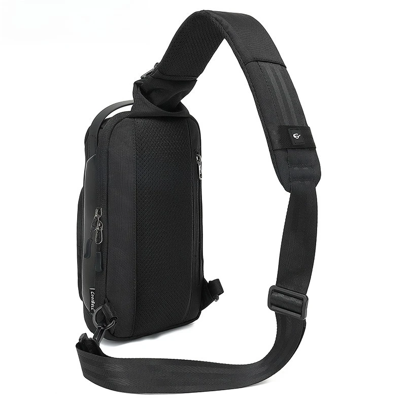 New Men Chest Bag Crossbody Shoulder Bag 10.6inch Large Capacity Sports Outdoor Running Lightweight Trendy Bag